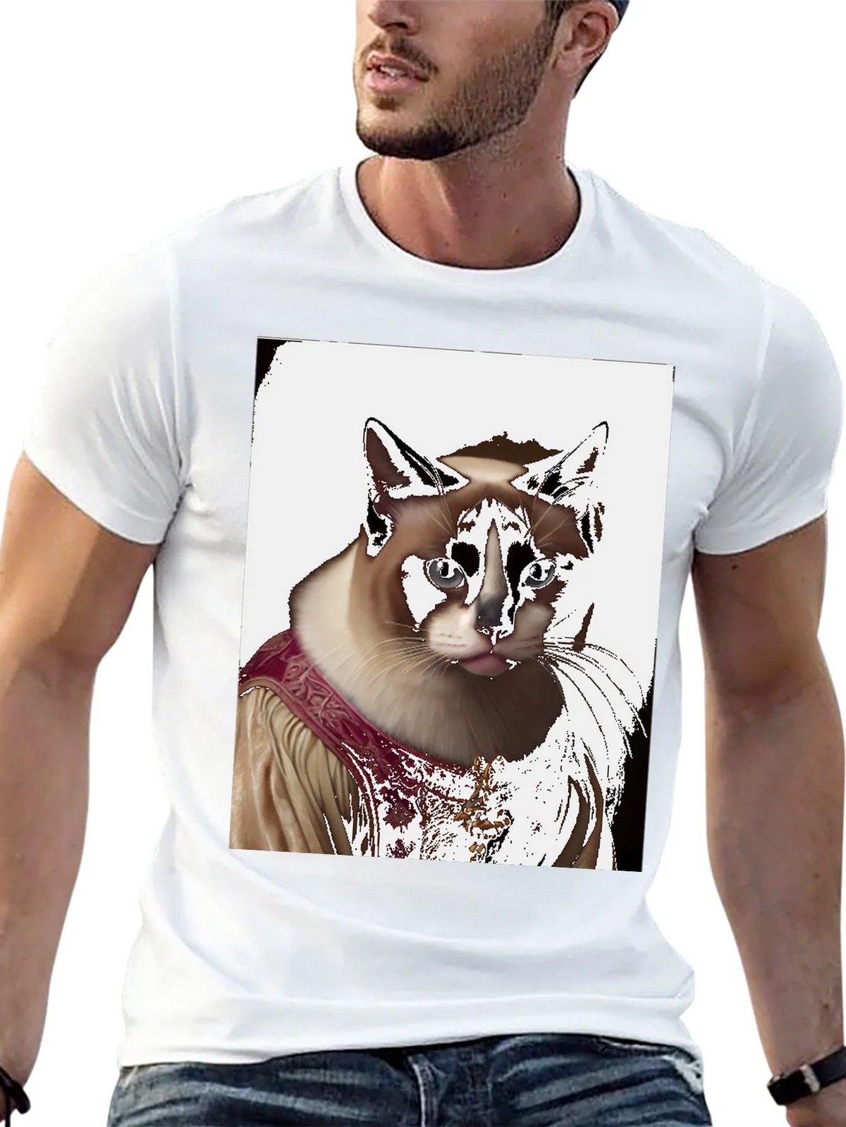Regal Cat Portrait T-Shirt product image 10