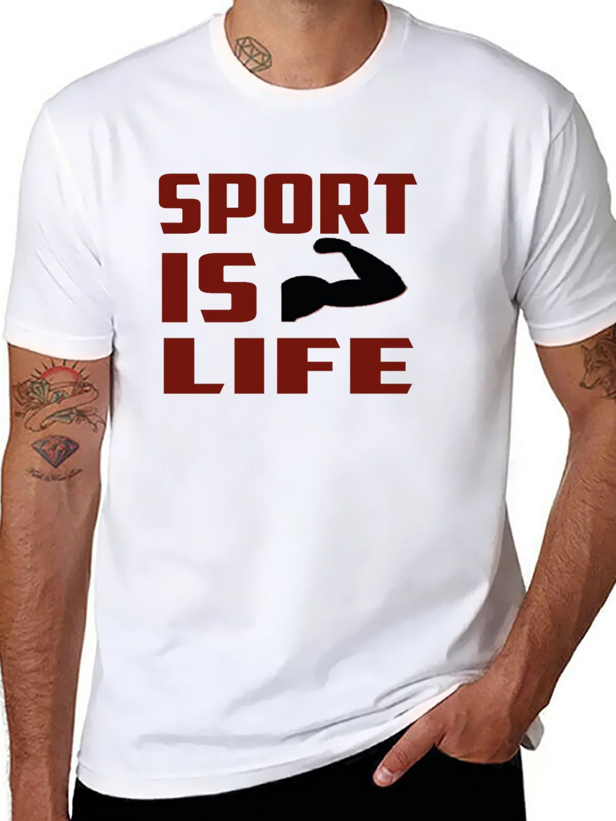 Sport Is Life T-Shirt - Black Graphic Tee product image 7