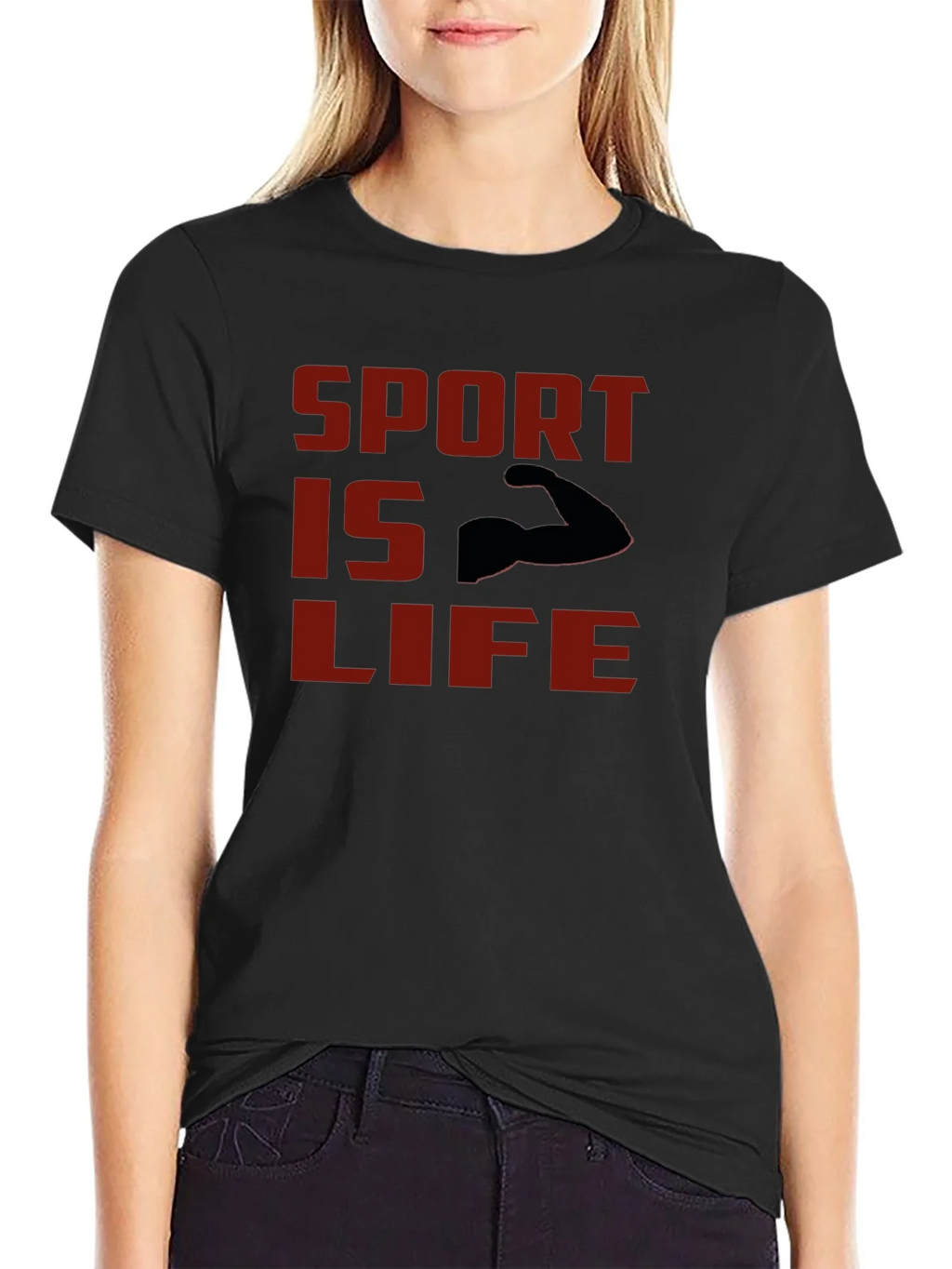Sport Is Life T-Shirt - Black Graphic Tee product image 2