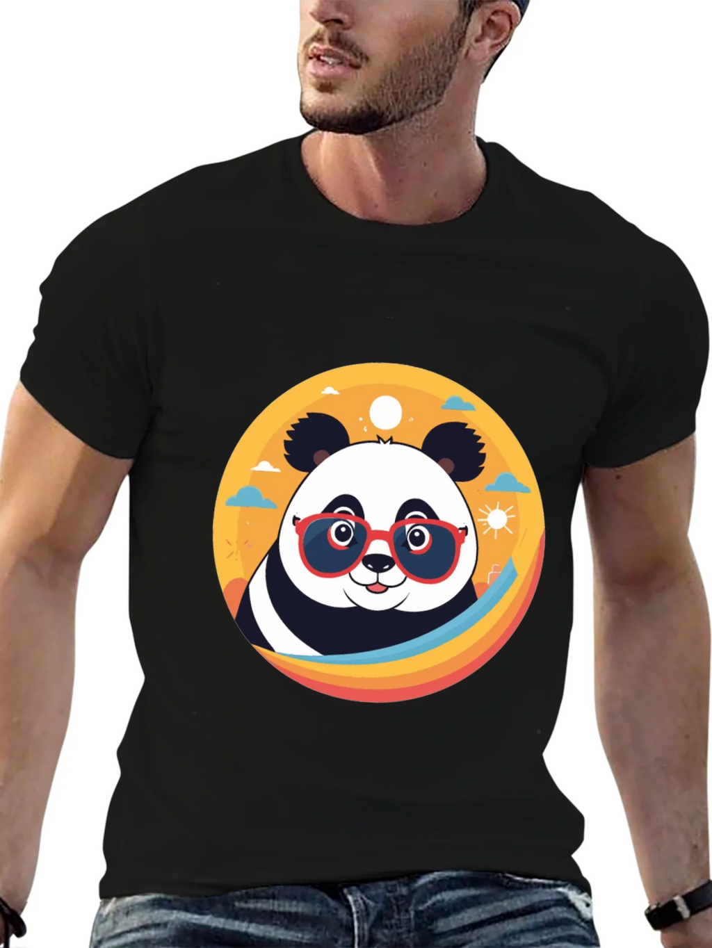 Cool Panda Graphic Tee - Stylish Black T-Shirt product image 6