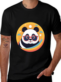Cool Panda Graphic Tee - Stylish Black T-Shirt product image 1