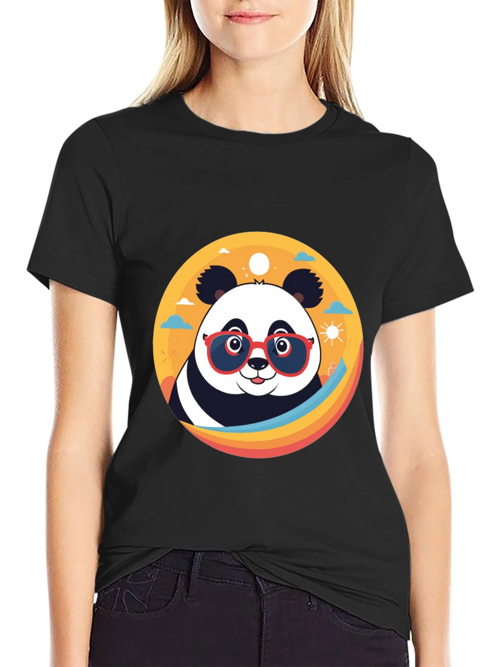 Cool Panda Graphic Tee - Stylish Black T-Shirt product image 2