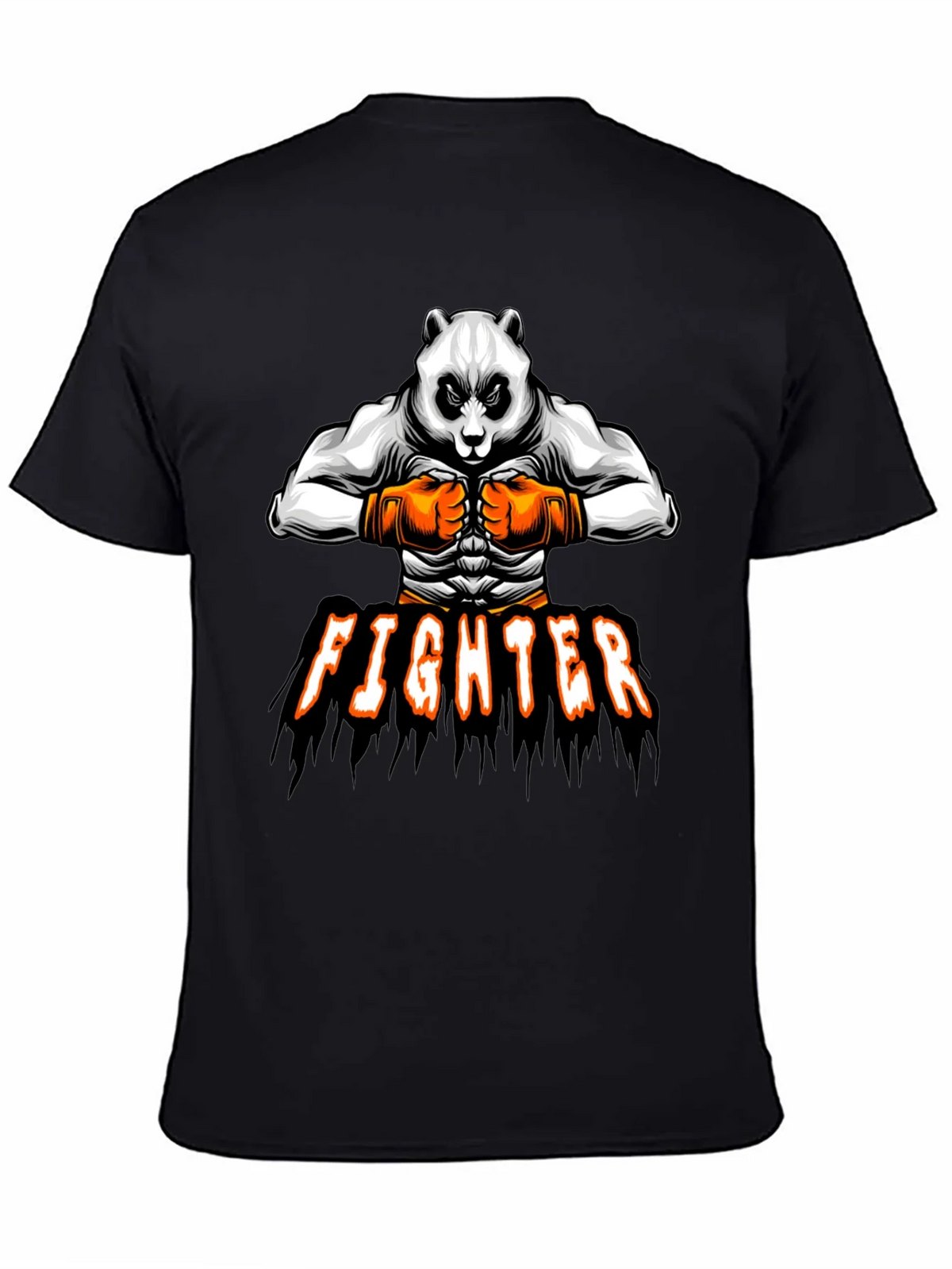 Panda Fighter Graphic Tee - Black product image 3