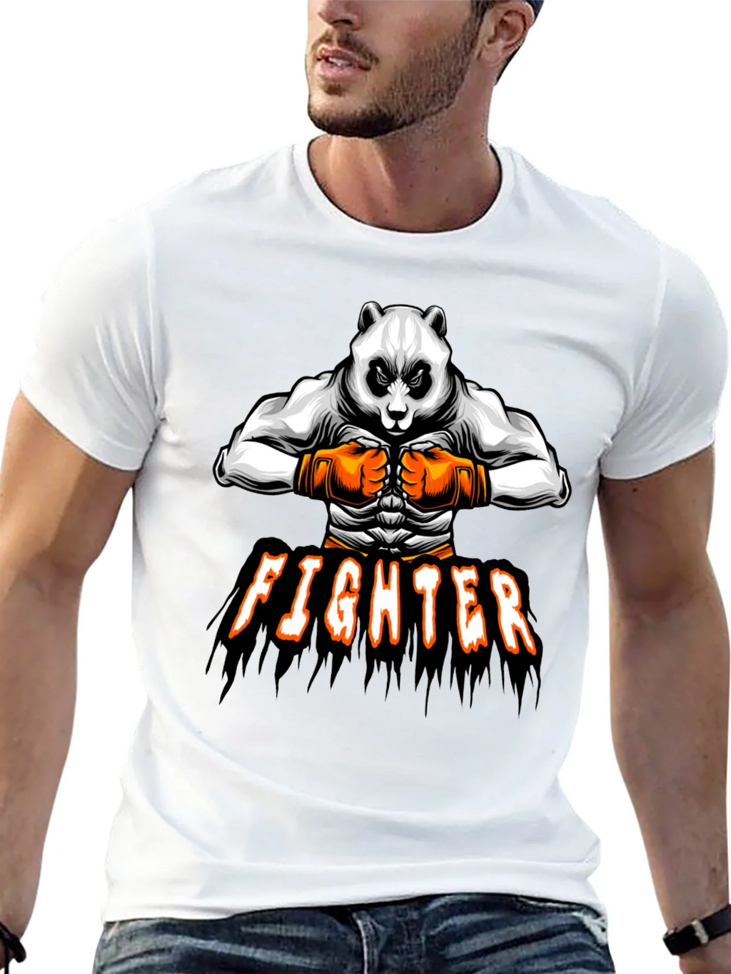 Panda Fighter Graphic Tee - Black product image 8