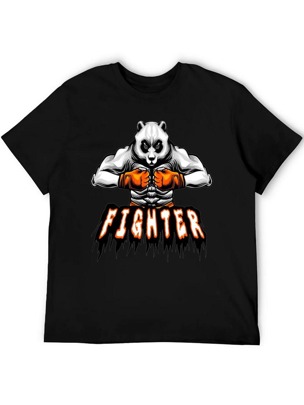Panda Fighter Graphic Tee - Black product image 4