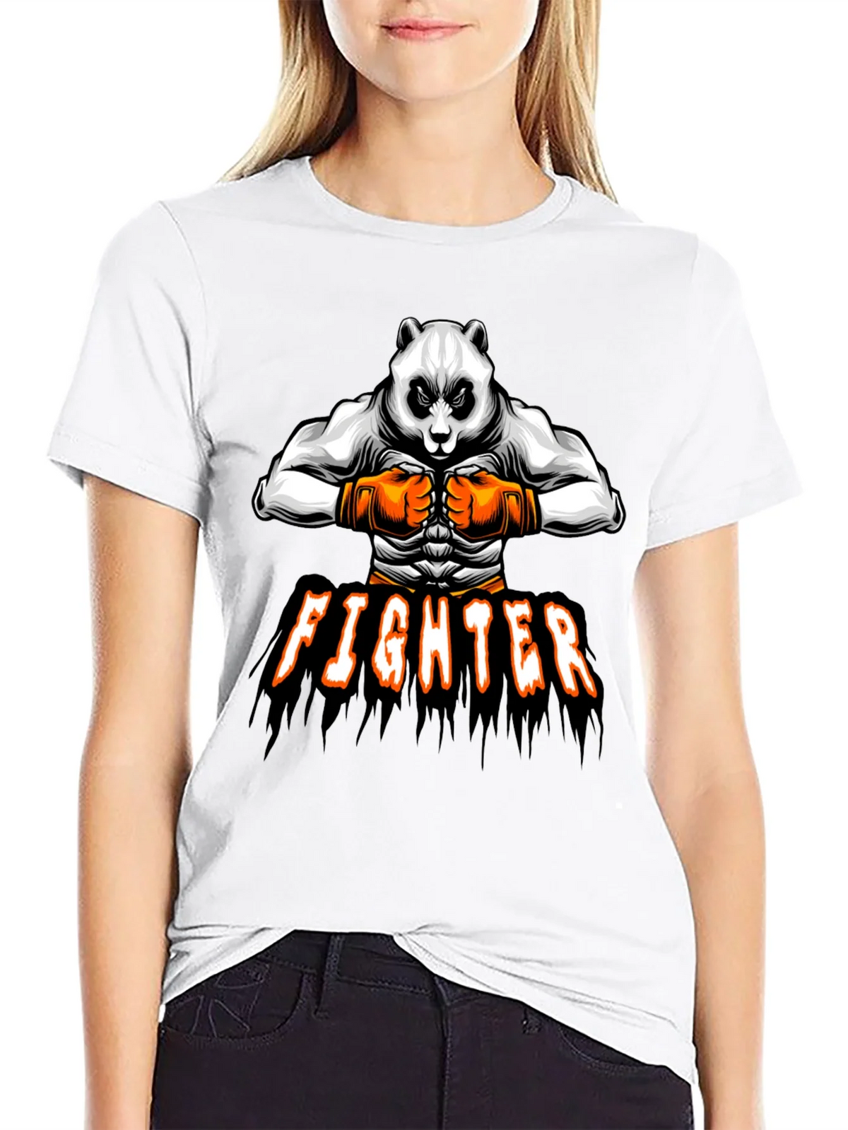 Panda Fighter Graphic Tee - Black product image 6