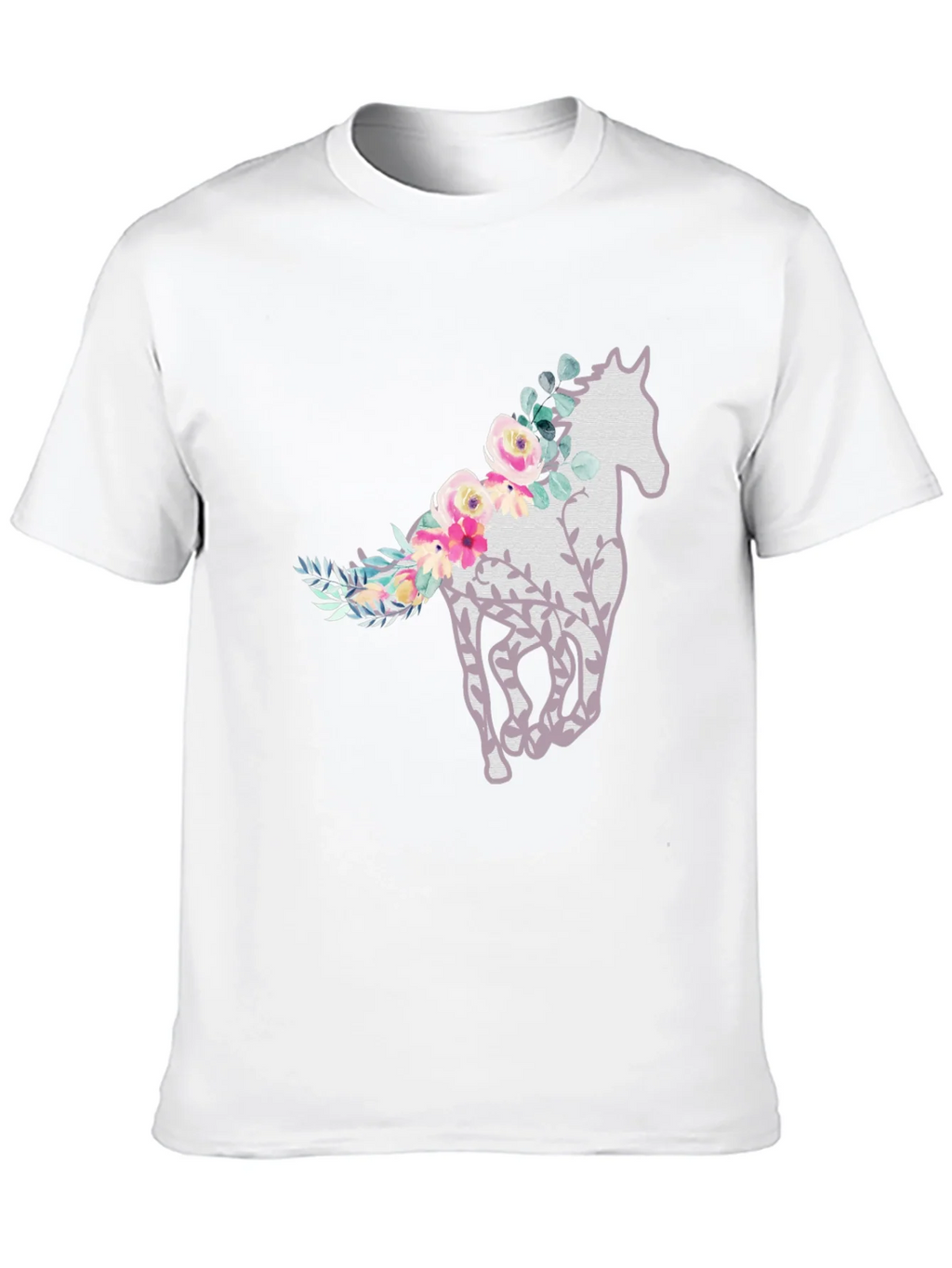Floral Horse Graphic Tee - Stylish Mens T-Shirt product image 9