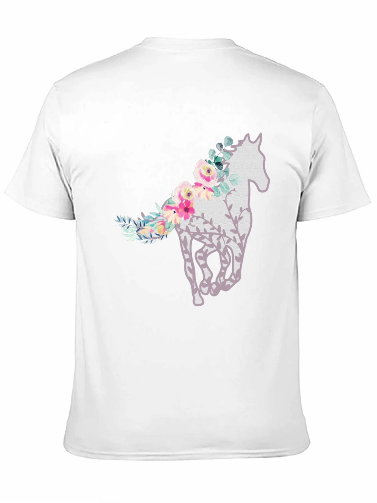 Floral Horse Graphic Tee - Stylish Mens T-Shirt product image 10