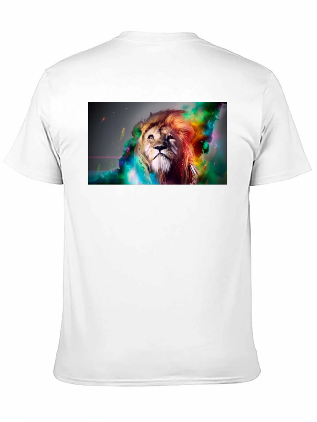 Lion Art Graphic Print Black T-Shirt product image 10