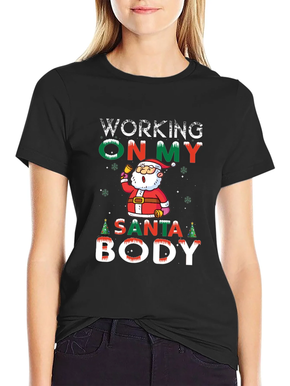 Working on My Santa Body T-Shirt - Holiday Tee product image 2