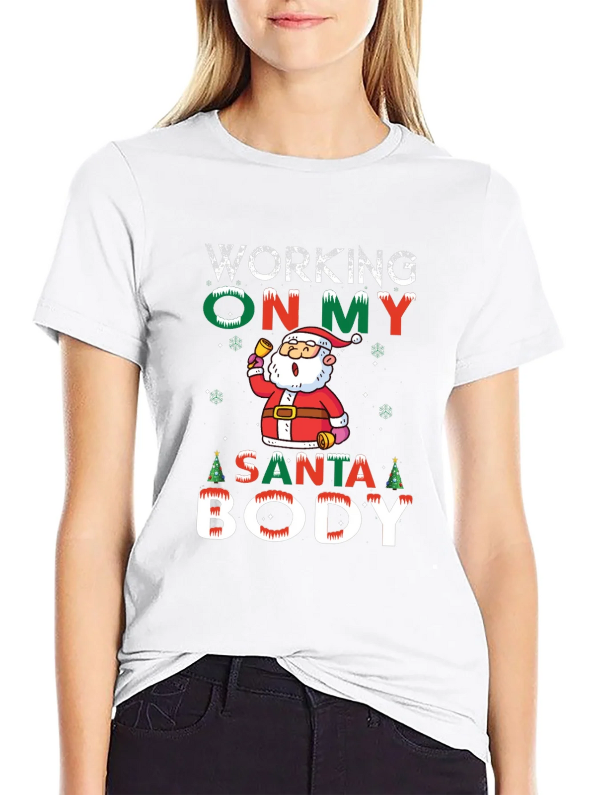 Working on My Santa Body T-Shirt - Holiday Tee product image 5