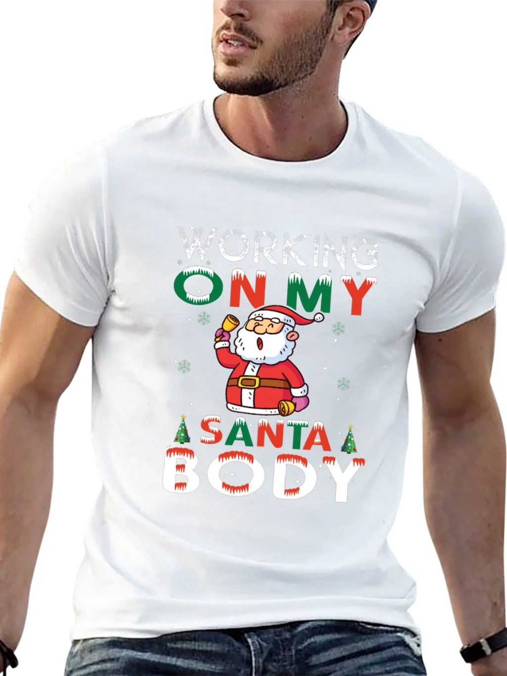 Working on My Santa Body T-Shirt - Holiday Tee product image 7