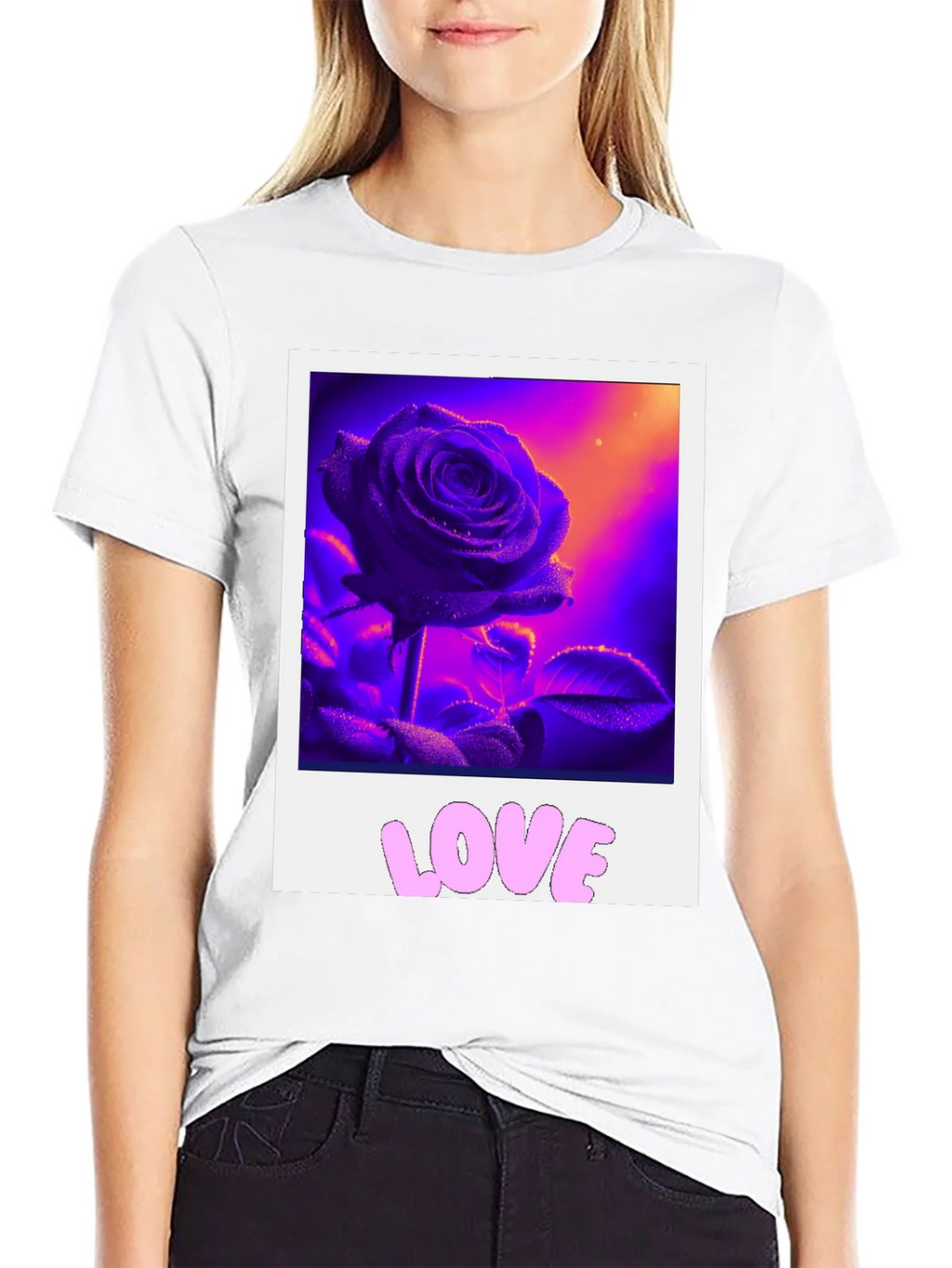 Rose Love Graphic Tee - Trendy Style product image 8