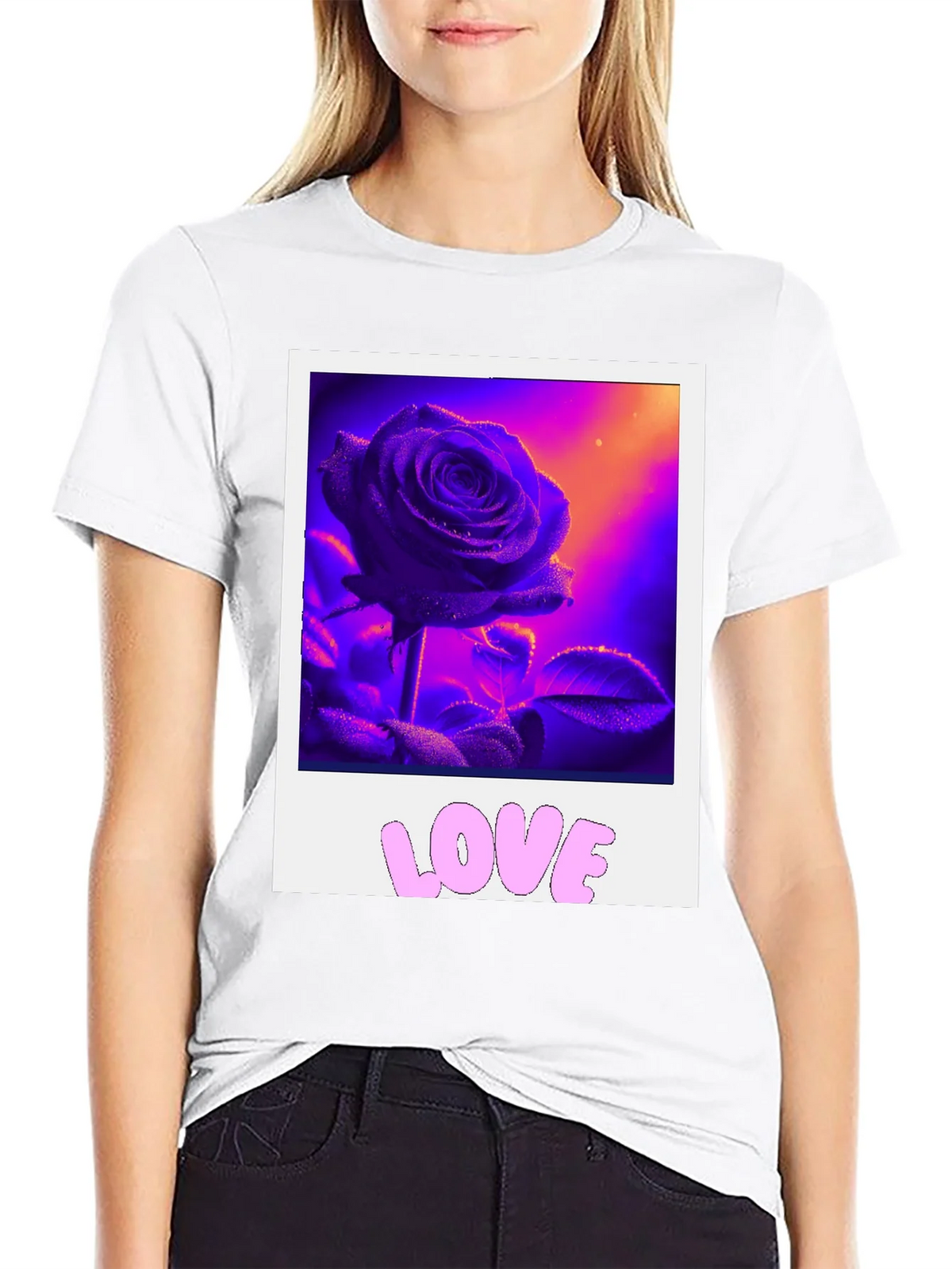 Rose Love Graphic Tee - Trendy Style product image 8