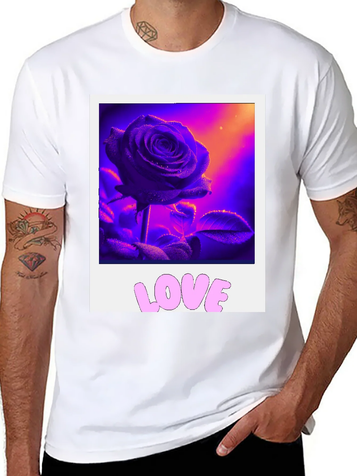 Rose Love Graphic Tee - Trendy Style product image 7