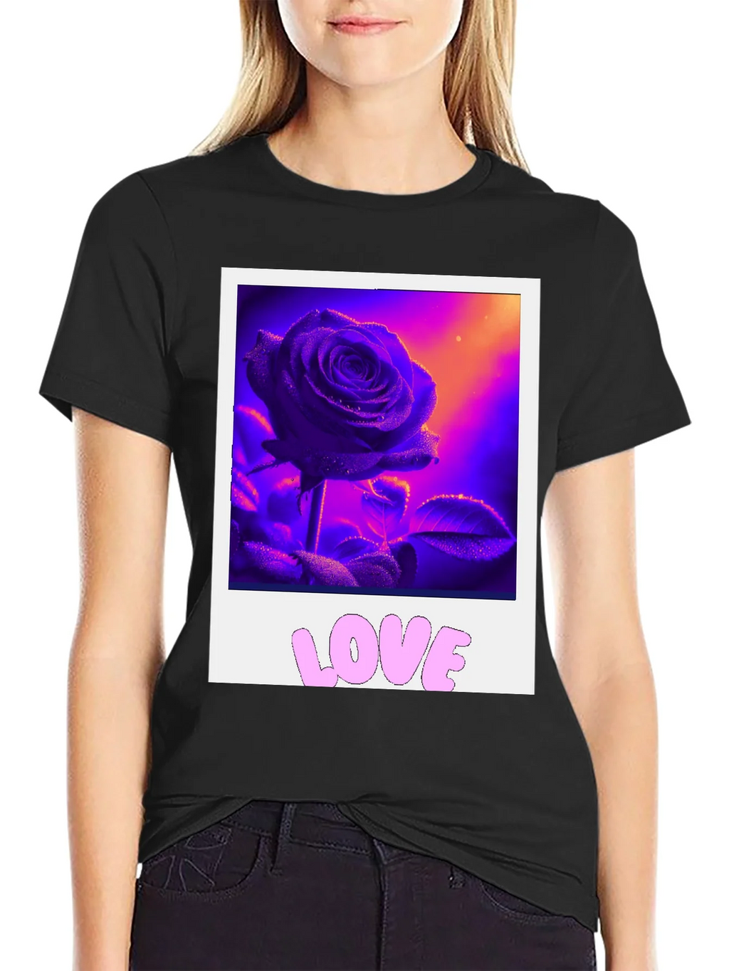 Rose Love Graphic Tee - Trendy Style product image 2