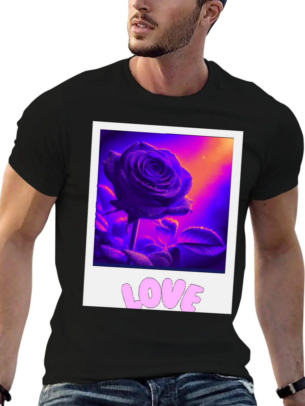 Rose Love Graphic Tee - Trendy Style product image 6