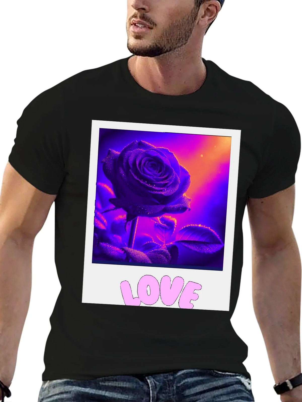 Rose Love Graphic Tee - Trendy Style product image 6