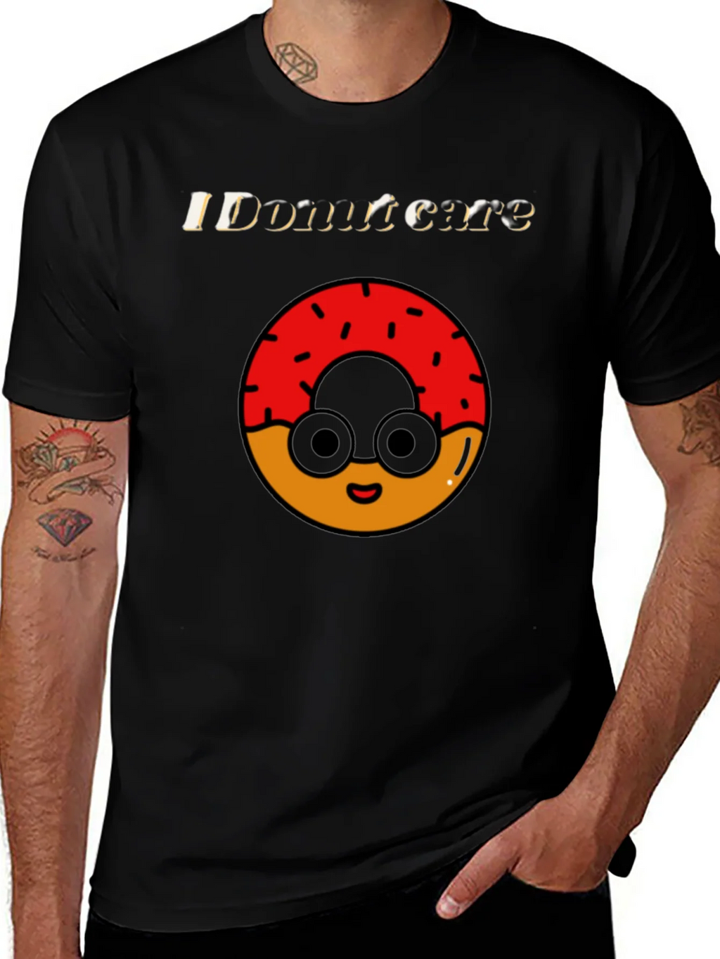 Funny Donut Care Graphic T-Shirt product image 1