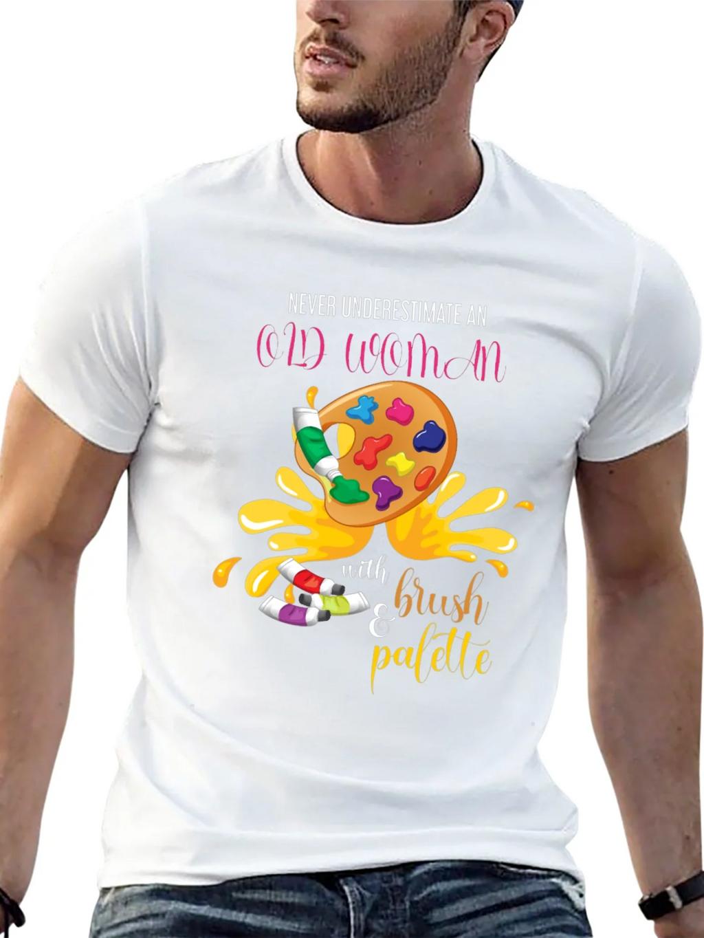 Never Underestimate An Old Woman T-Shirt Artist Palette product image 12