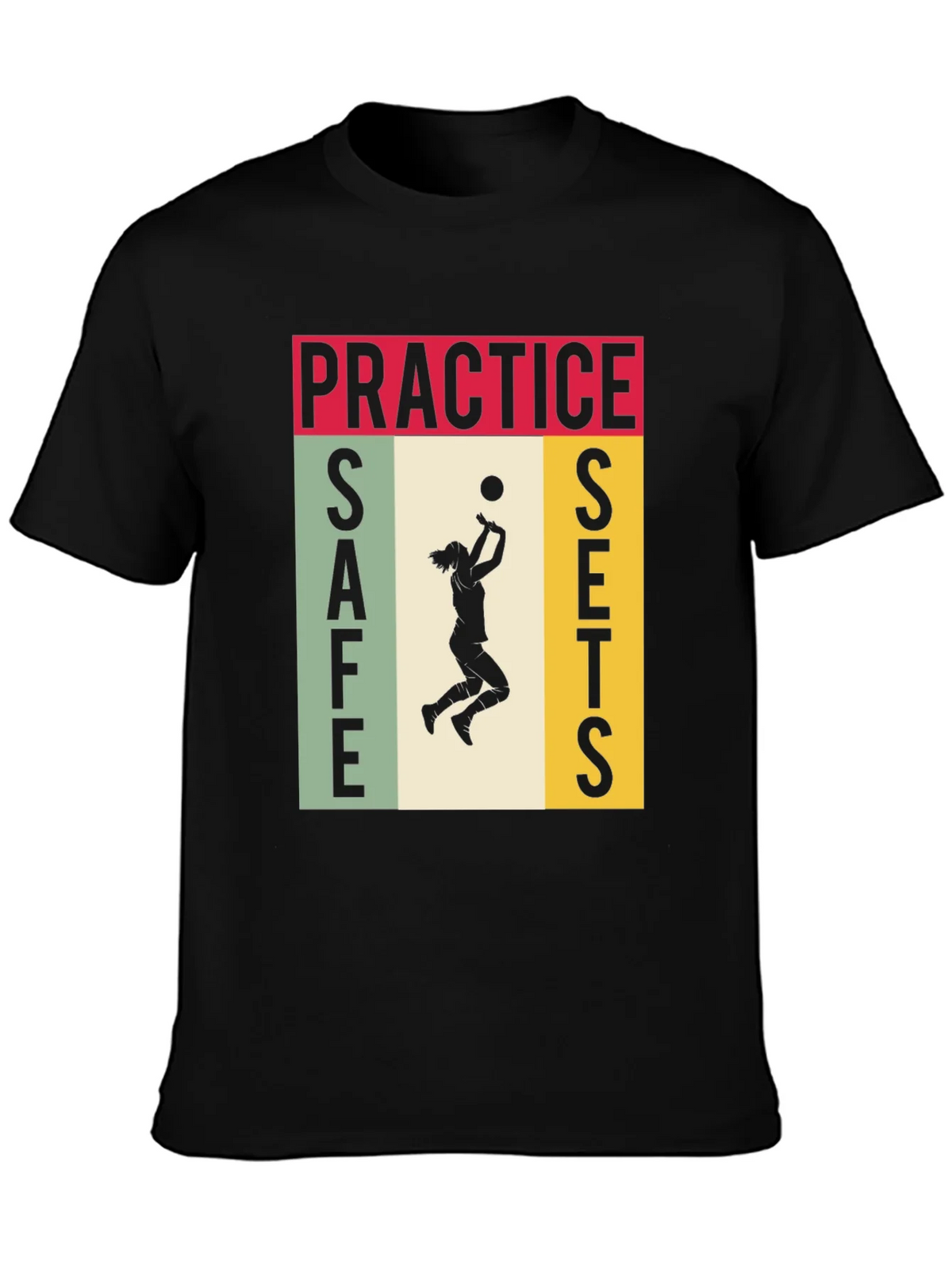 Practice Safe Sets Volleyball Graphic Tee product image 2