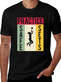 Practice Safe Sets Volleyball Graphic Tee product image 1