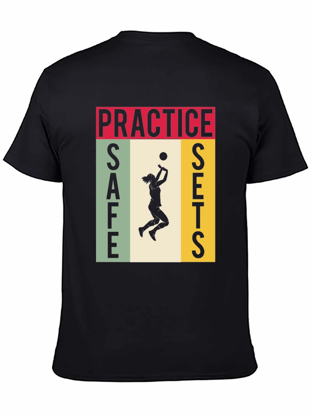 Practice Safe Sets Volleyball Graphic Tee product image 3