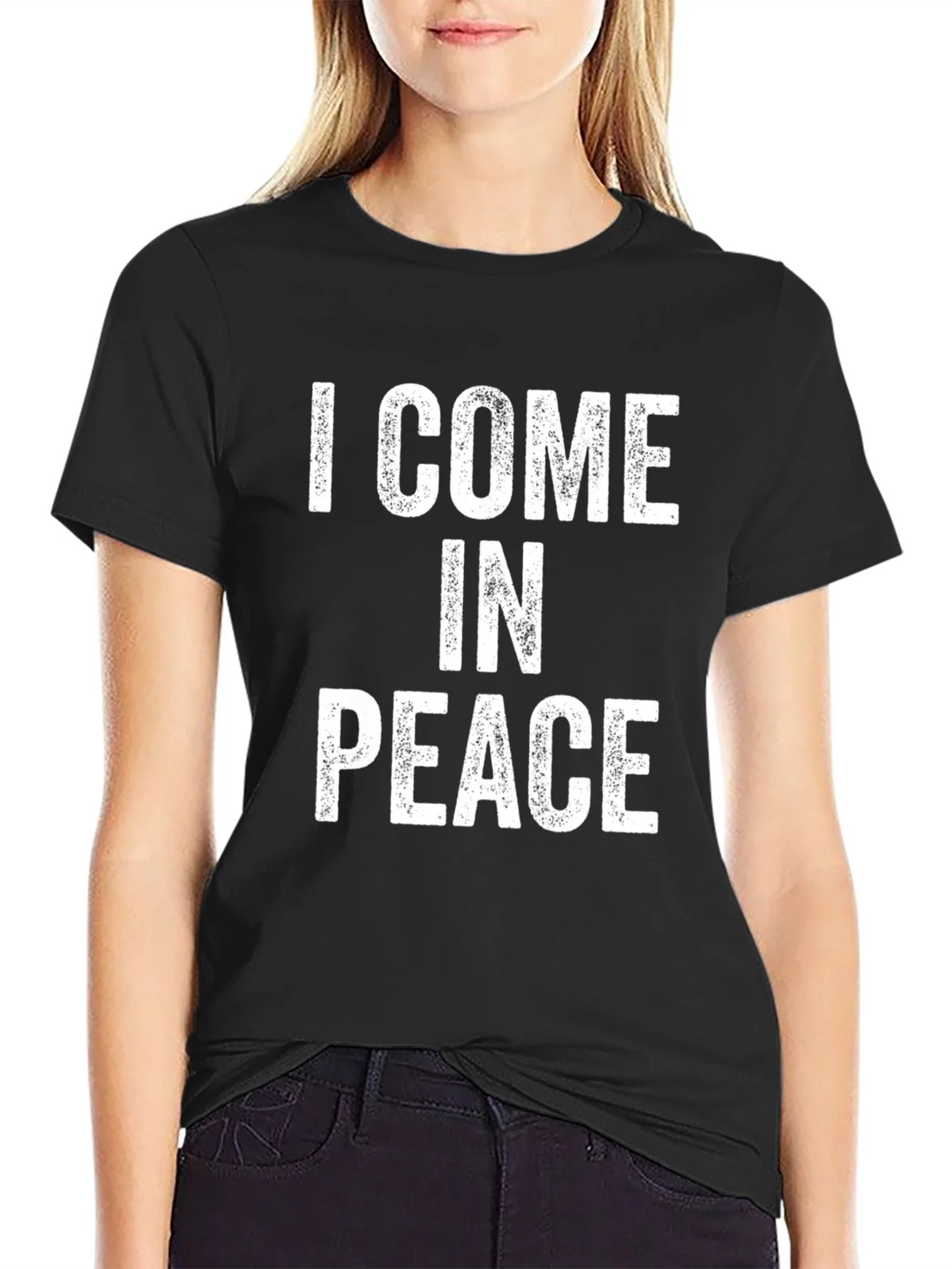 I Come in Peace Graphic Tee - Black product image 2