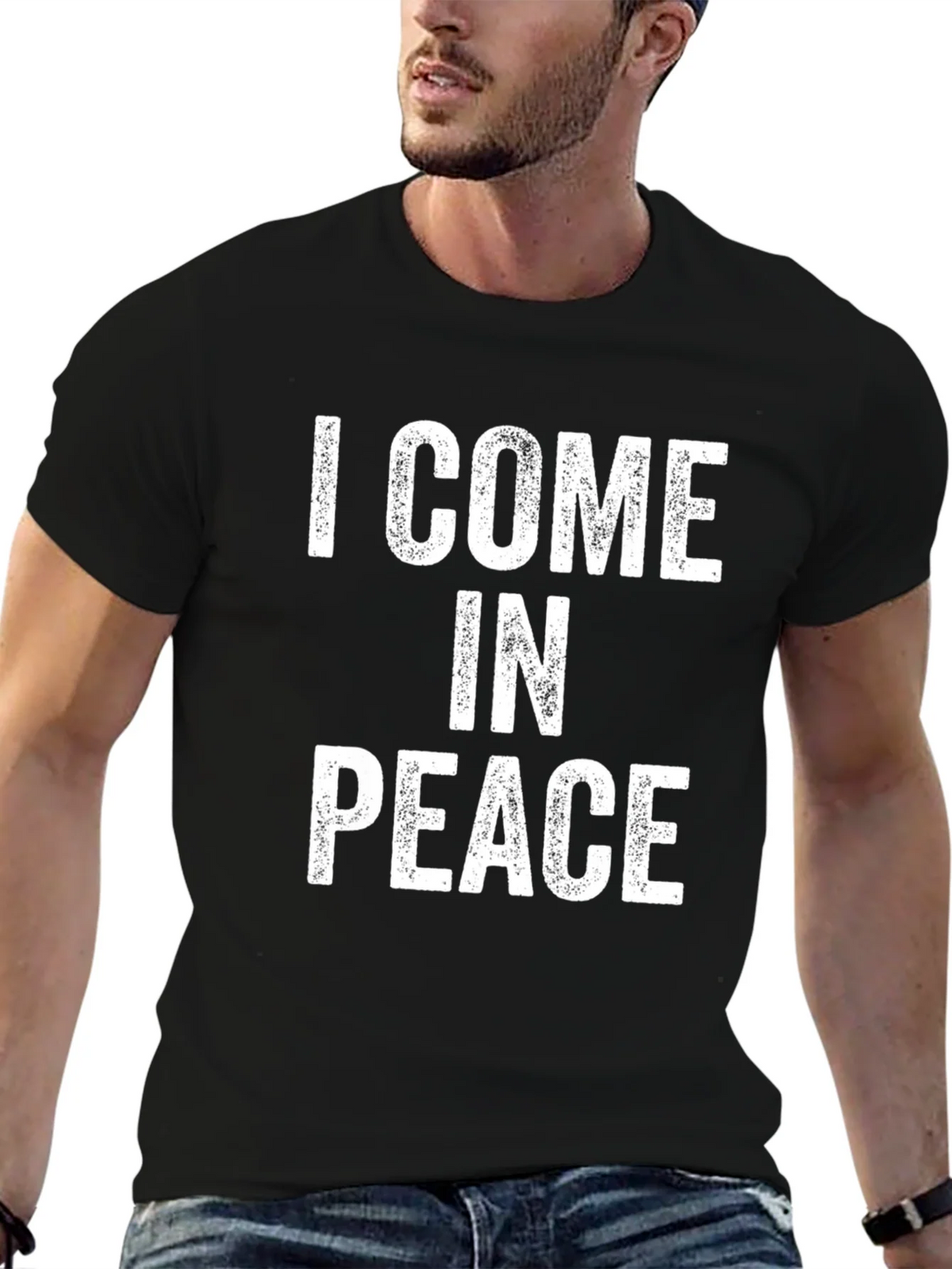 I Come in Peace Graphic Tee - Black product image 6