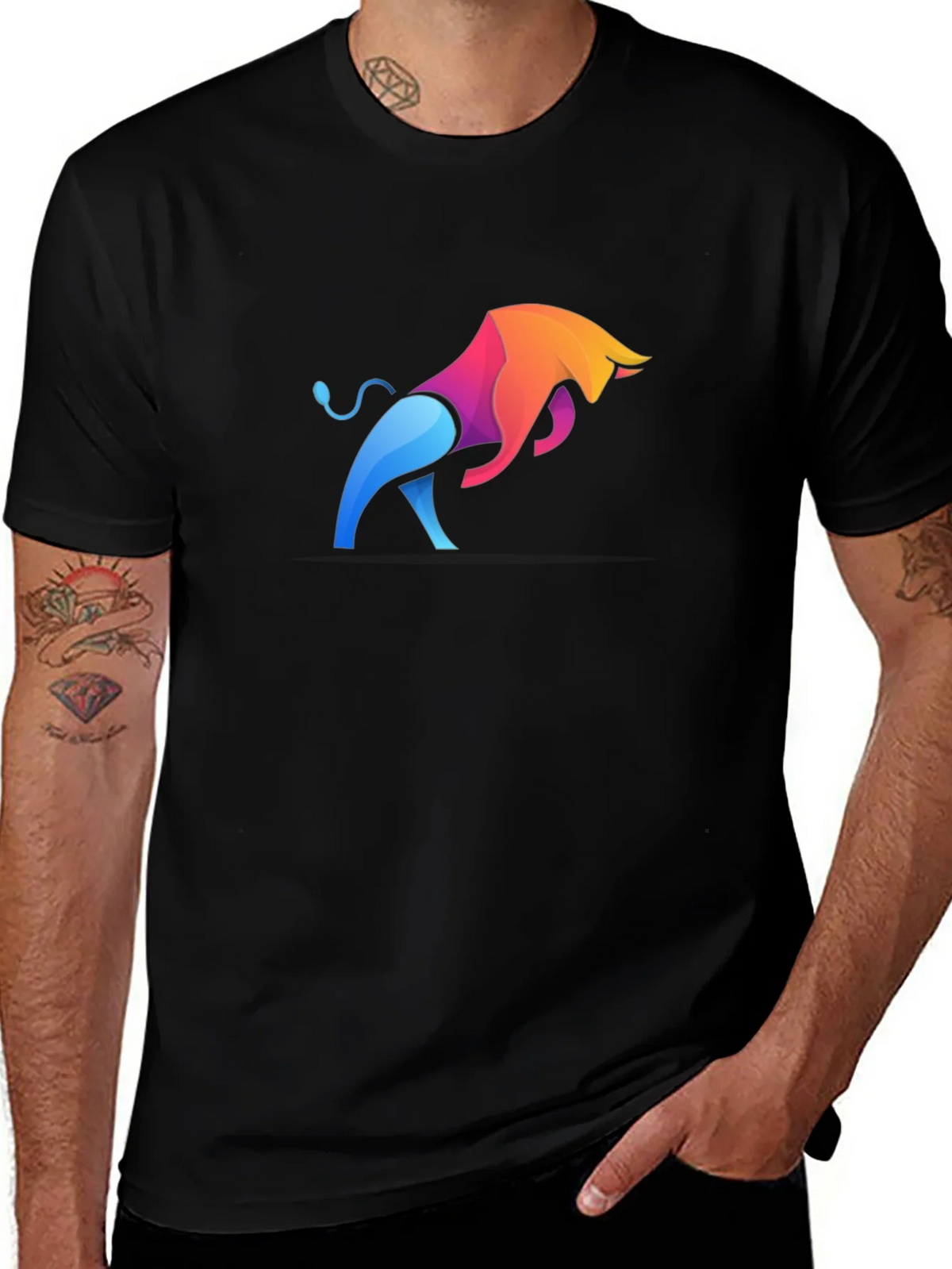 Stylish Bull Graphic Tee - Modern Design product image 1