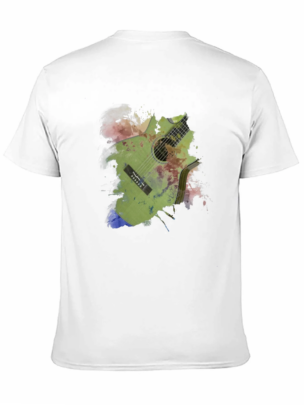 Guitar Art Print Mens Black T-Shirt product image 2