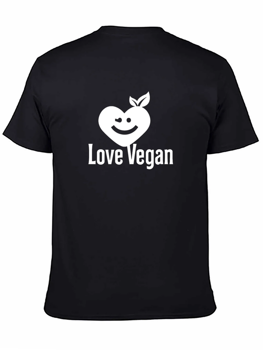 Love Vegan Graphic Tee - Black Cotton Blend product image 4