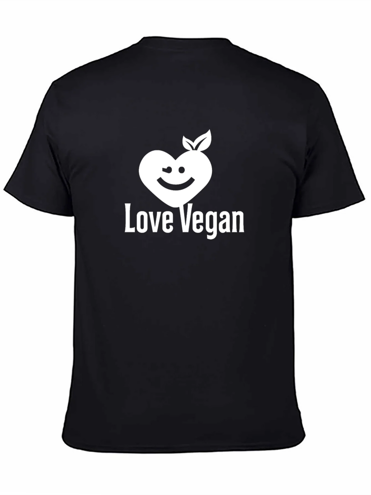 Love Vegan Graphic Tee - Black Cotton Blend product image 4