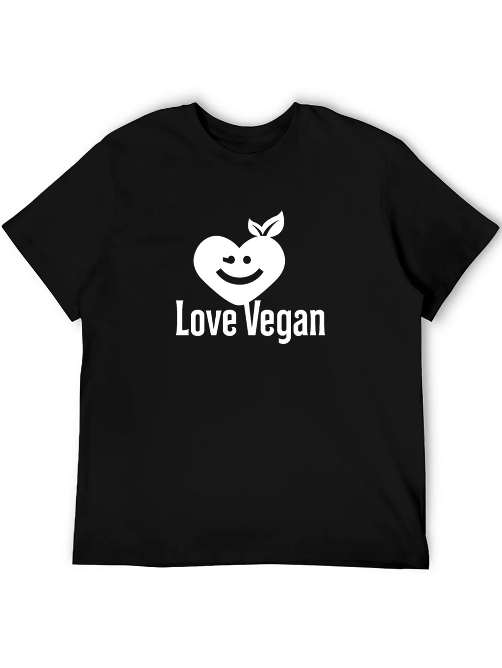 Love Vegan Graphic Tee - Black Cotton Blend product image 5
