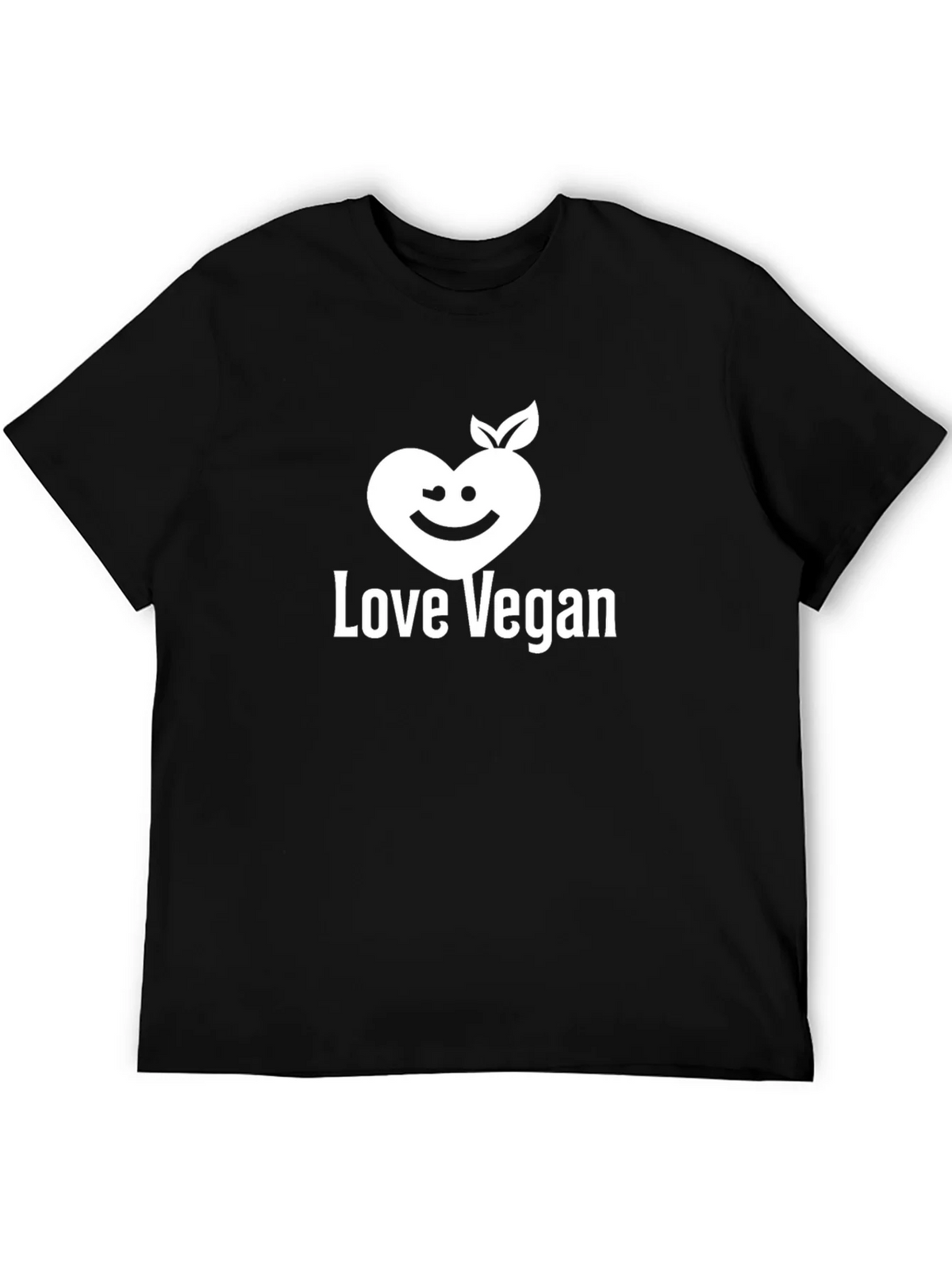 Love Vegan Graphic Tee - Black Cotton Blend product image 5
