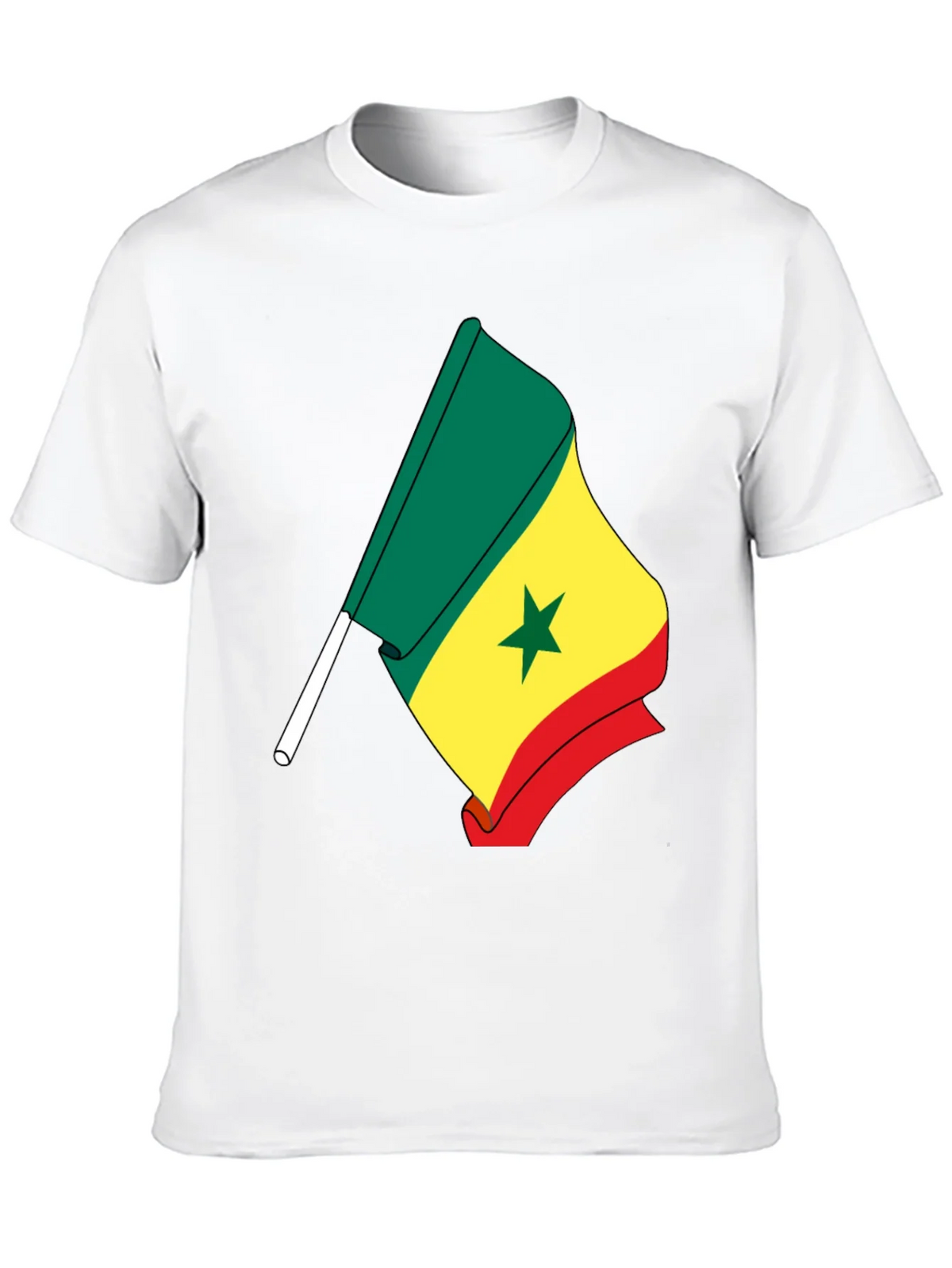 Senegal Flag Graphic Tee - Black Cotton Shirt product image 9