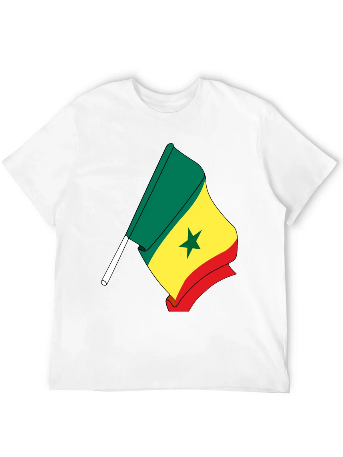 Senegal Flag Graphic Tee - Black Cotton Shirt product image 11