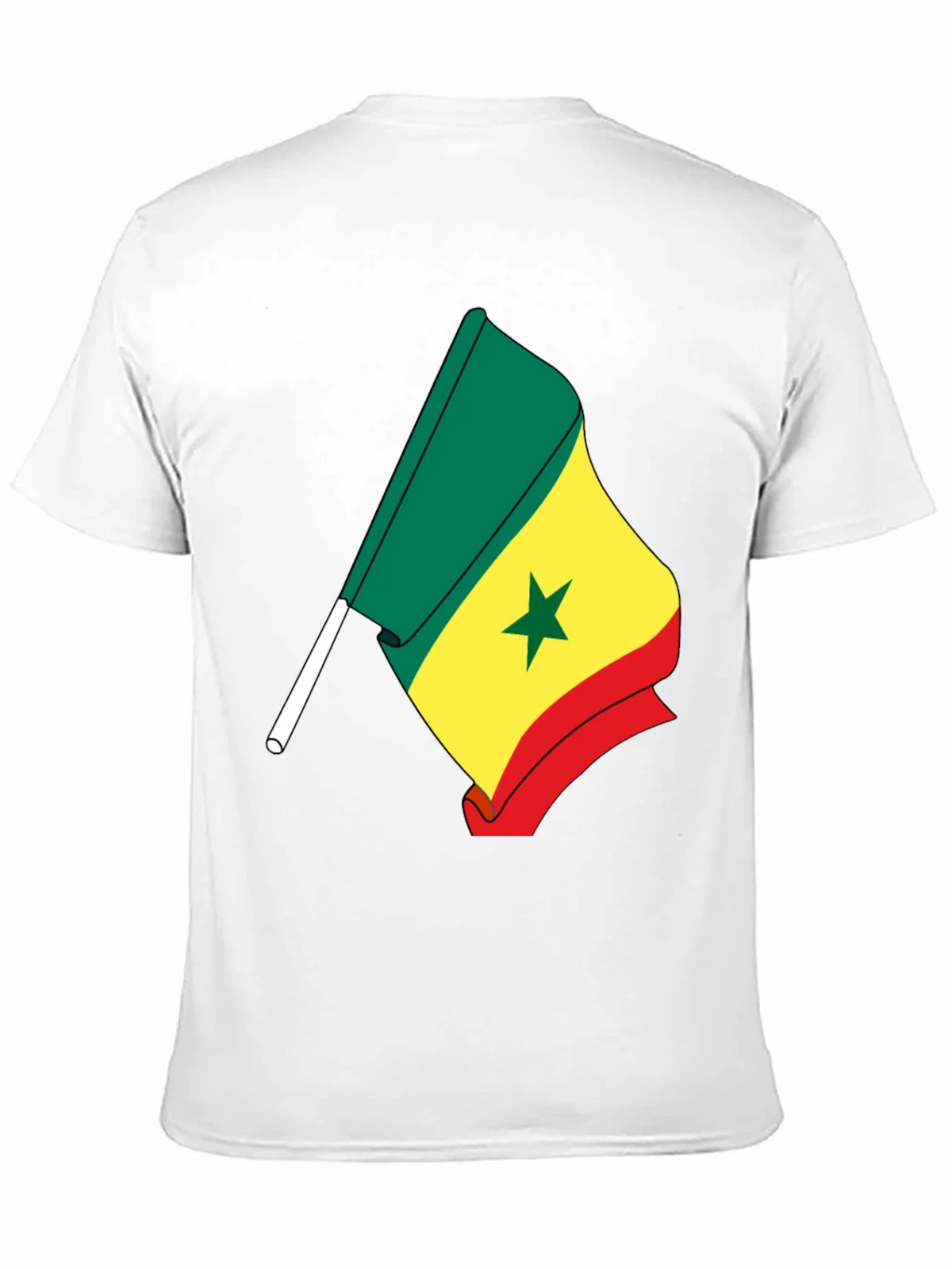 Senegal Flag Graphic Tee - Black Cotton Shirt product image 10
