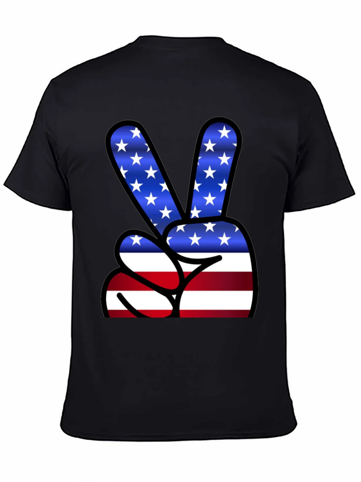 Patriotic Peace Sign T-Shirt - USA Flag Graphic Tee product image 4