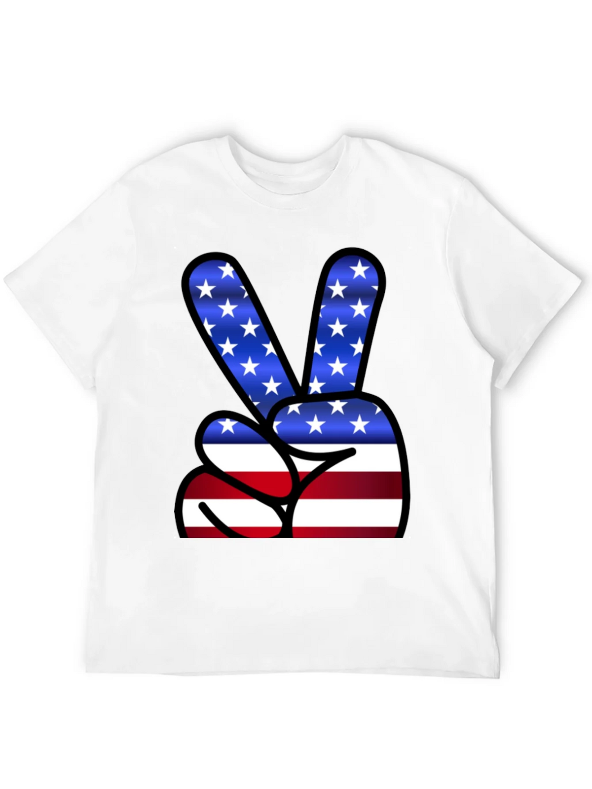 Patriotic Peace Sign T-Shirt - USA Flag Graphic Tee product image 11