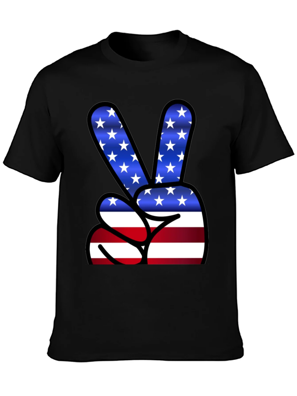 Patriotic Peace Sign T-Shirt - USA Flag Graphic Tee product image 3