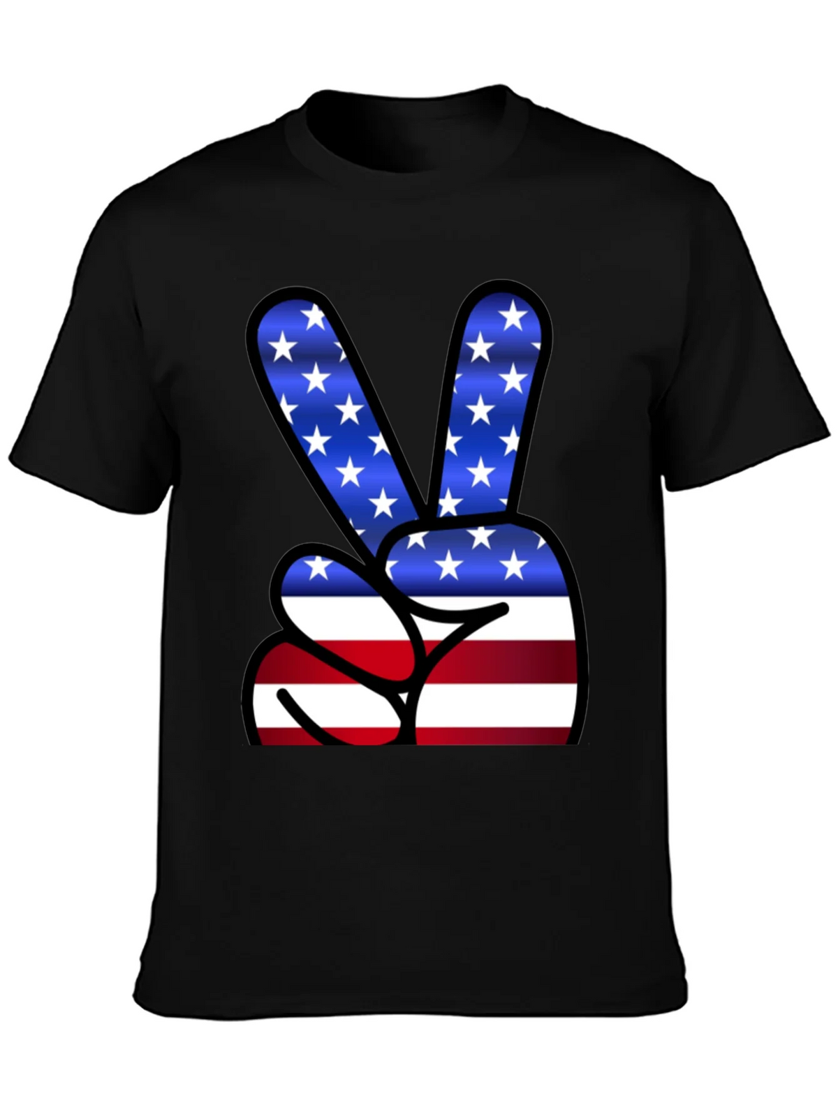 Patriotic Peace Sign T-Shirt - USA Flag Graphic Tee product image 3