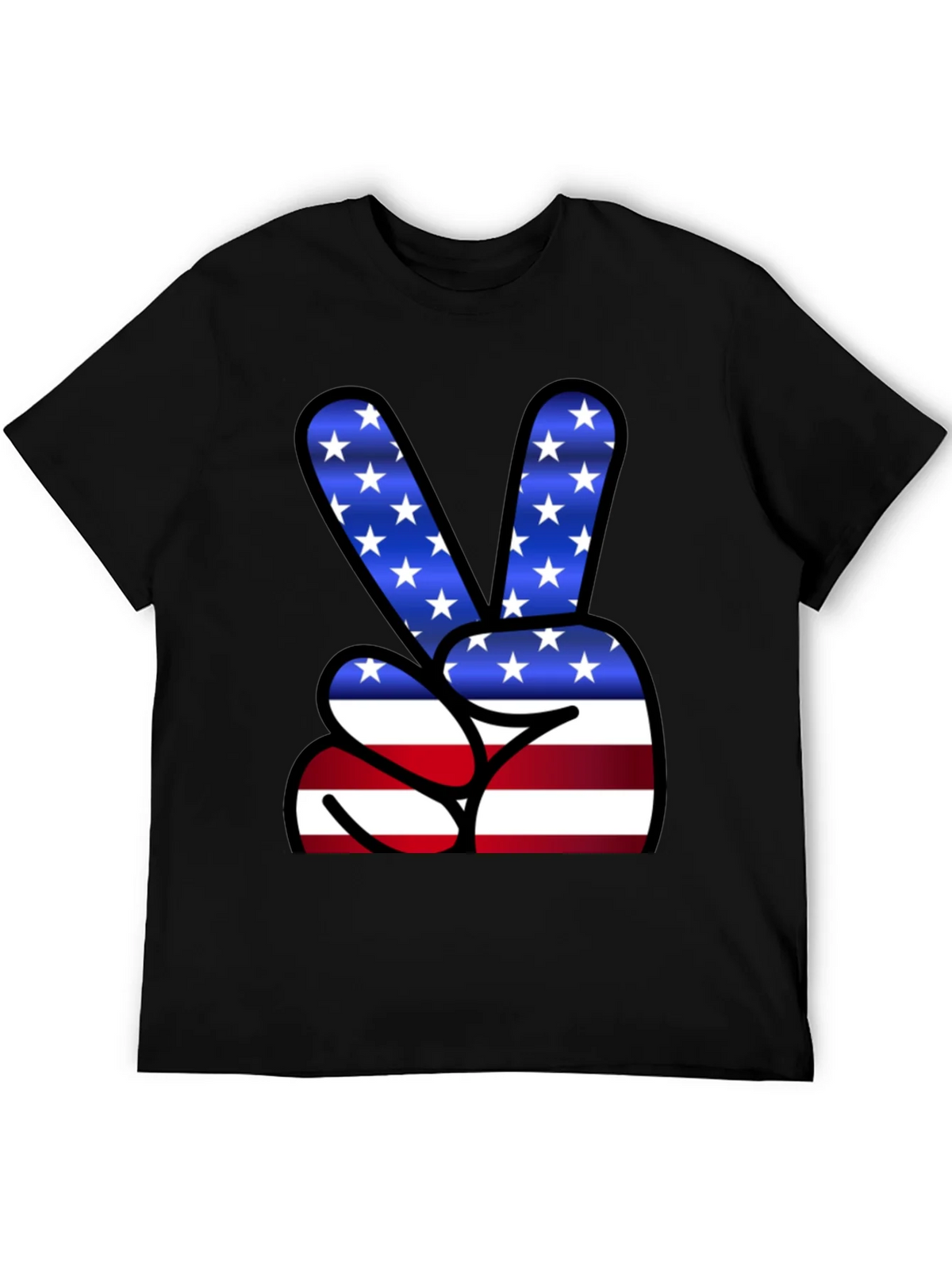 Patriotic Peace Sign T-Shirt - USA Flag Graphic Tee product image 5