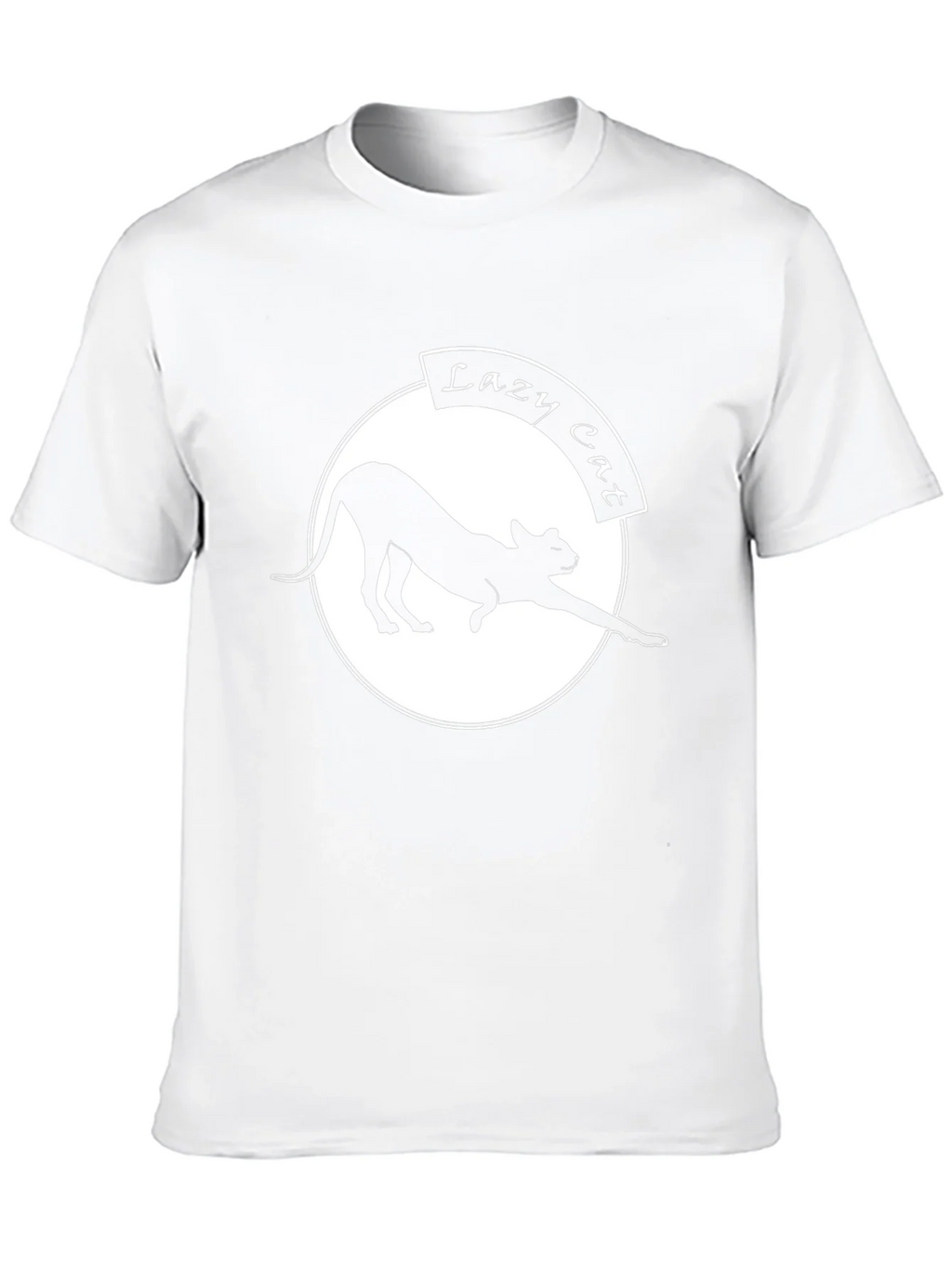 Lazy Cat Graphic Tee - Black Crew Neck product image 9