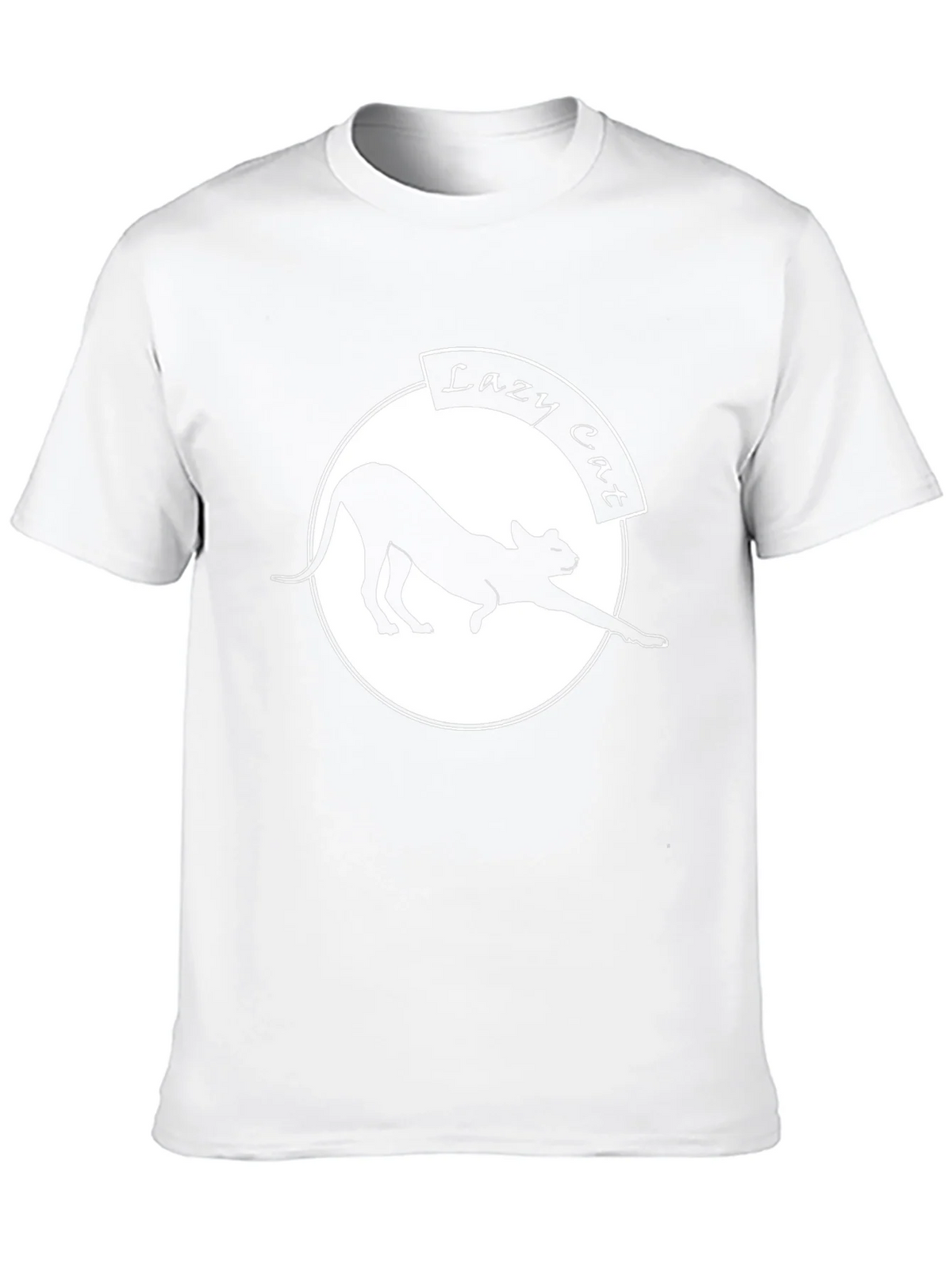 Lazy Cat Graphic Tee - Black Crew Neck product image 9