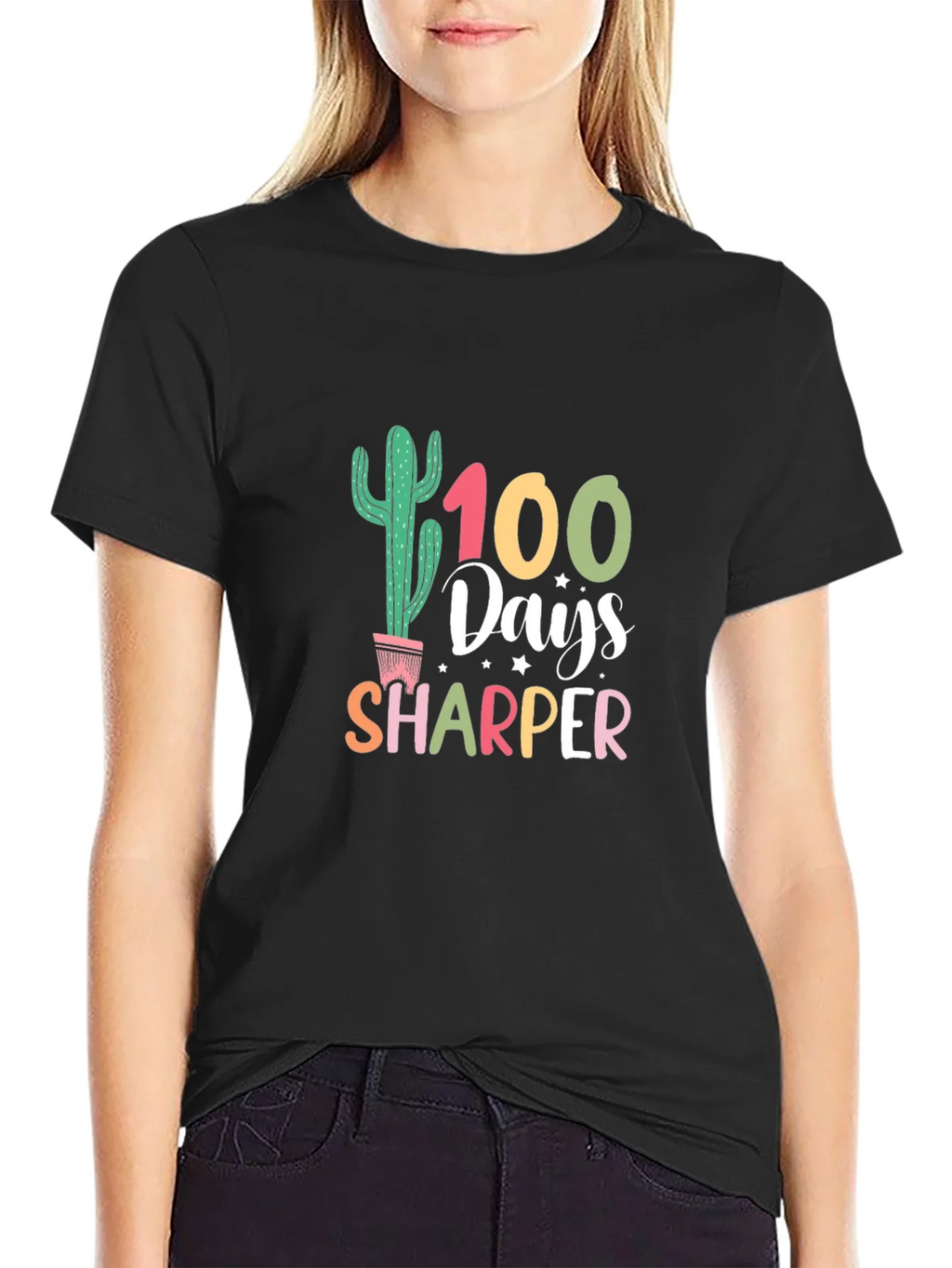 100 Days Sharper Cactus Graphic Tee product image 2