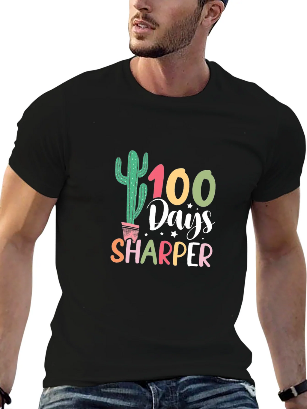 100 Days Sharper Cactus Graphic Tee product image 6