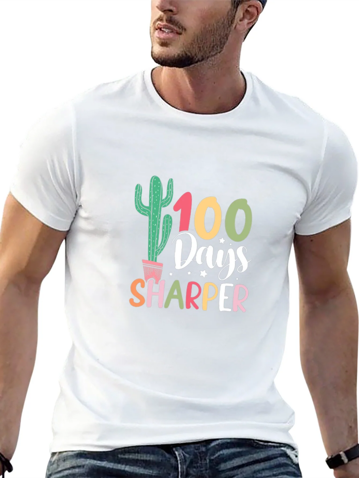 100 Days Sharper Cactus Graphic Tee product image 12