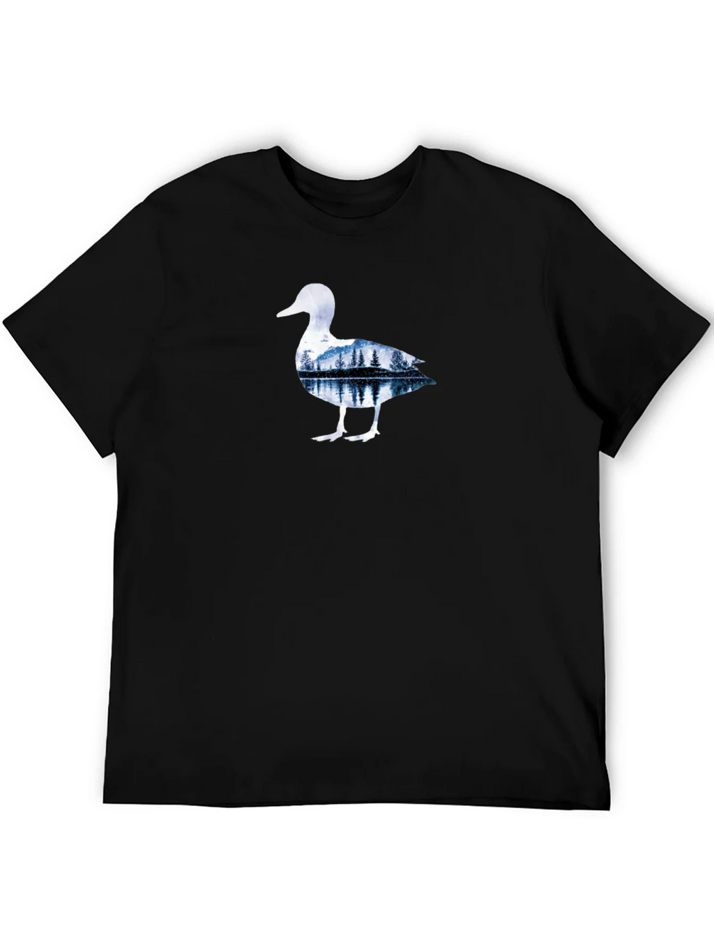 Nature Duck Graphic Tee - Black Cotton T-Shirt product image 5