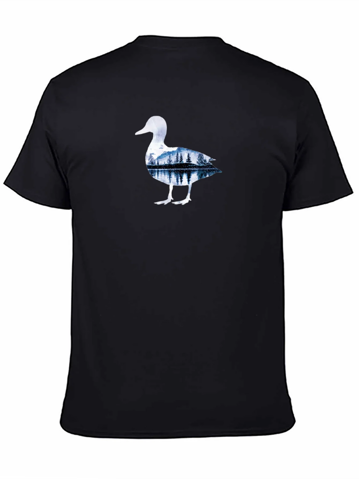 Nature Duck Graphic Tee - Black Cotton T-Shirt product image 4